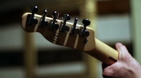 Guitar Playing Close Up, shot 3 Stock Footage 20126494