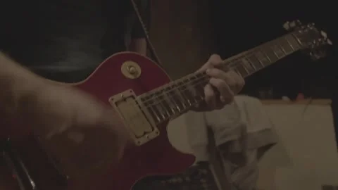 Guitar Playing Closeup Video stock 278485112