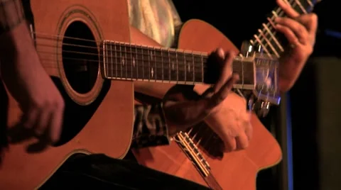 Guitar playing Stock Footage