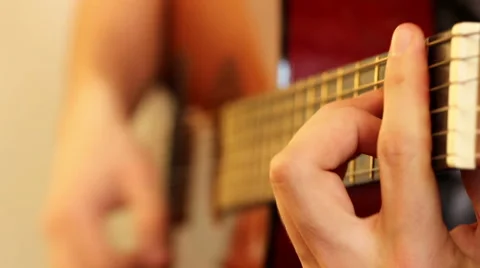 Guitar playing Video stock 48221779