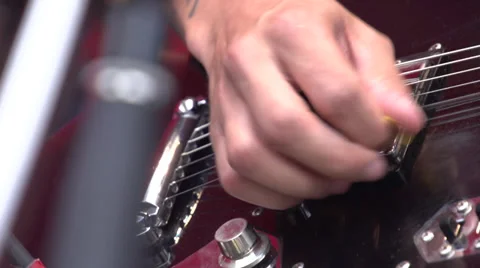Guitar playing live Stock Footage 30718046