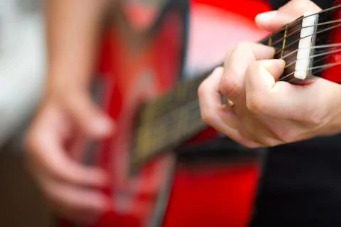 Guitar playing Stock-Fotos