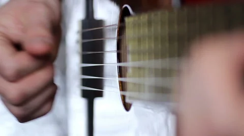 Guitar playing with the pick Video stock 47712171