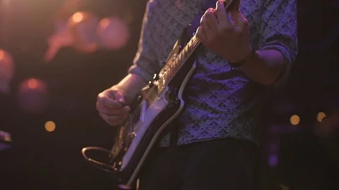 Guitar Playing Slow Motion Stock Footage 87879274
