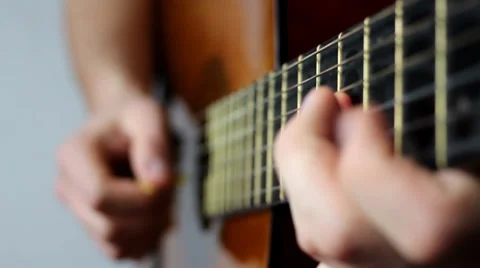 Guitar playing solo Video stock 34060988