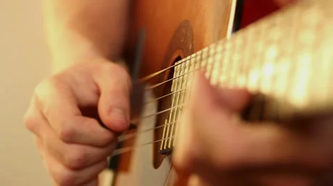 Guitar playing solo Video stock 48221796