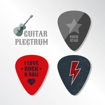 Guitar plectrum Stock Illustration