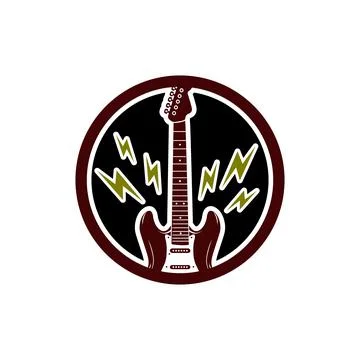 Guitar Rock Logo Stock Illustration