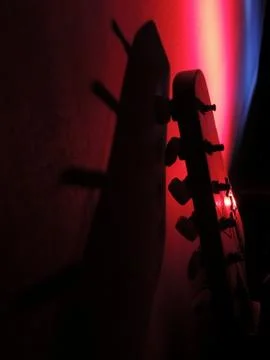 Guitar On Scene Foto stock
