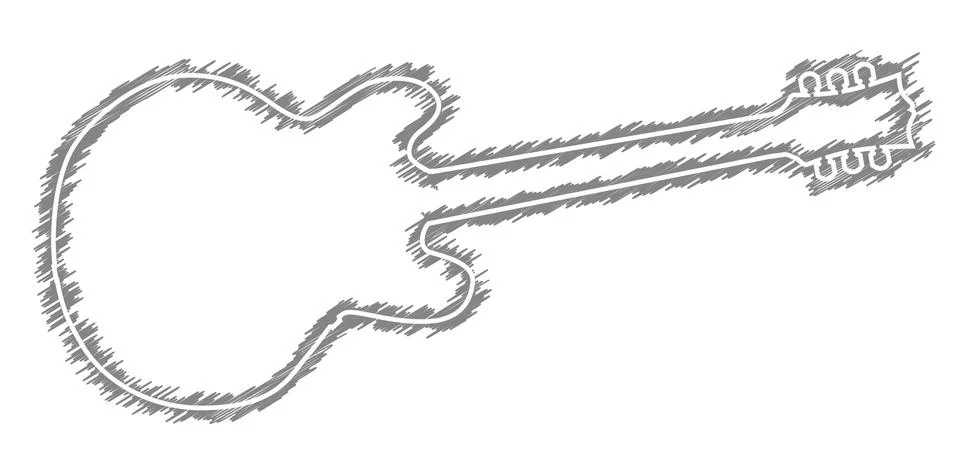 Guitar Scribble Stock Illustration