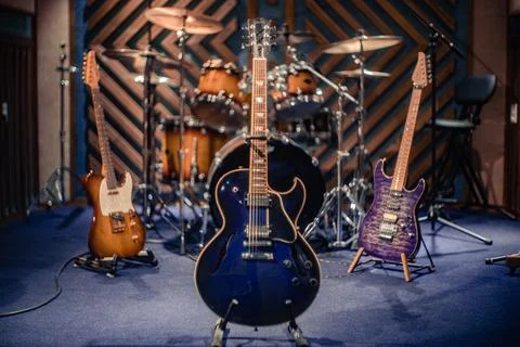 Guitar set up Stock Photos
