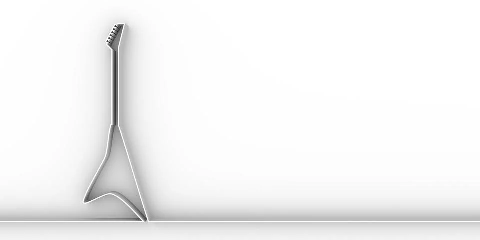 Guitar simple icon Stock Illustration