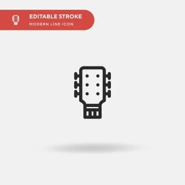 Guitar Simple vector icon. Illustration symbol design template for web mobile Illustrazione stock
