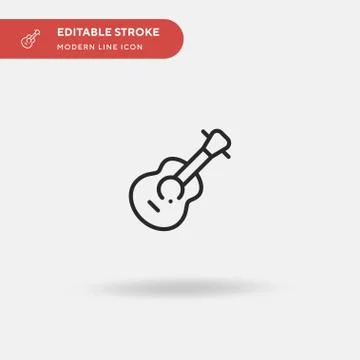 Guitar Simple vector icon. Illustration symbol design template for web mobile Stock Illustration