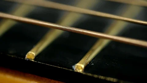 Guitar Sixth String Vibrating 库存影片 123919050