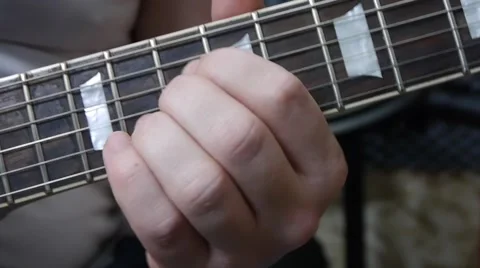 Guitar solo. Close-up. Stock Footage 64274811