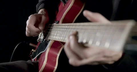 Guitar solo close up Видео 101666434