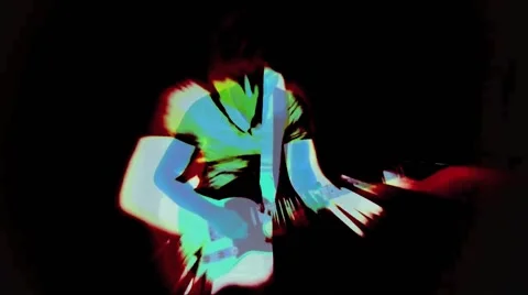 Guitar Solo Rock VJ Loop Stock Footage 46055197