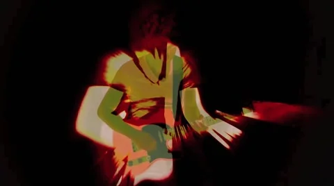 Guitar Solo Rock VJ Loop Stock Footage 46055199