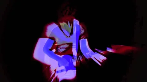 Guitar Solo Rock VJ Loop Stock Footage 46055218