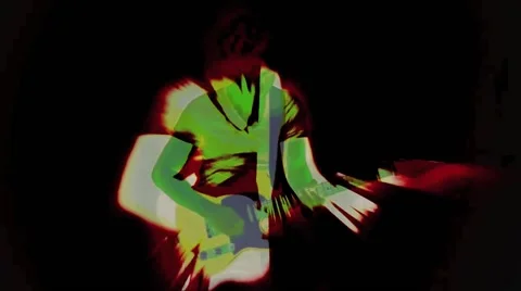 Guitar Solo Rock VJ Loop Stock Footage 46055232