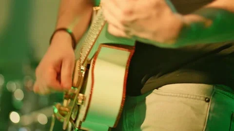 Guitar solo in slow motion Stock Footage 47778549