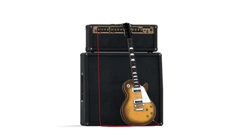Guitar with sound amplifier 스톡 동영상 313223250