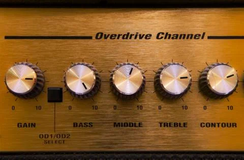 Guitar stack knobs Stock Photos