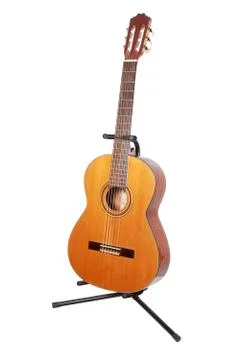 Guitar on a stand. Stock Photos