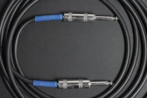 Guitar stereo cable Stock Photos