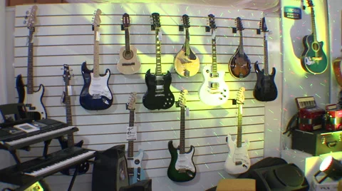 Guitar Store 库存影片 56705124