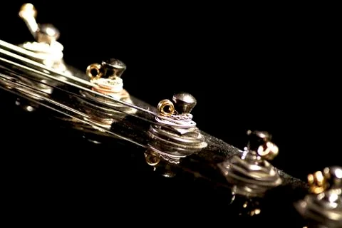 Guitar Strings Closeup Stock Photos