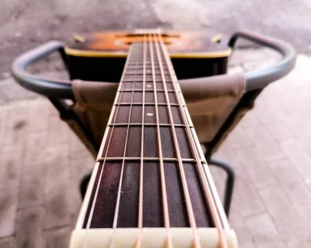 Guitar Strings Closeup Stock Photos