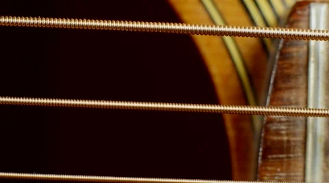Guitar Strings Stock Footage 52546981