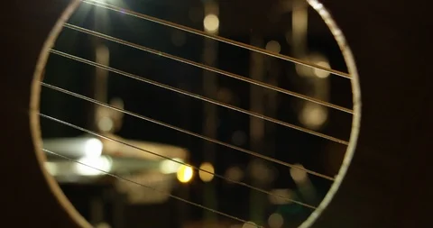 Guitar strings, large 스톡 동영상 114837422