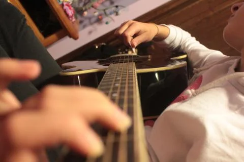 Guitar strings Stock Photos