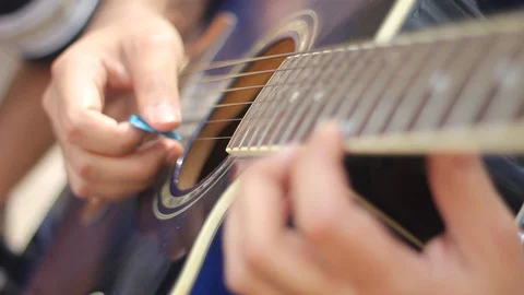 Guitar Strings Player Stock Footage 86612941