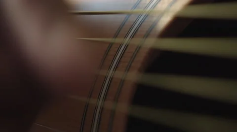 Guitar strumming close up Stock Footage 68651836