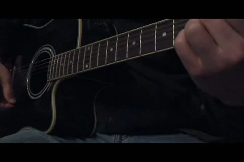 Guitar Strumming Video stock 10908471