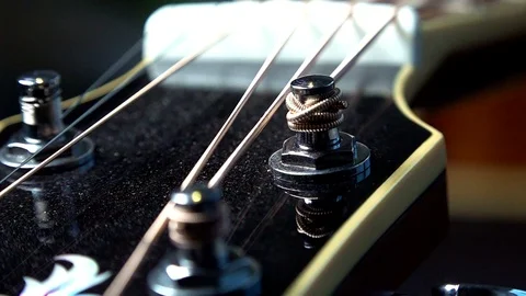 Guitar studio shot Stock Footage 98926043