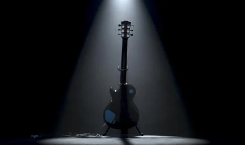 Guitar Tribute On Stage Stock Illustration