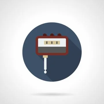 Guitar tuner flat round vector icon Stock Illustration