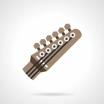 Guitar tuning flat color vector icon Stock Illustration