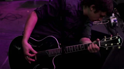 Guitar tuning Stock Footage 47843394