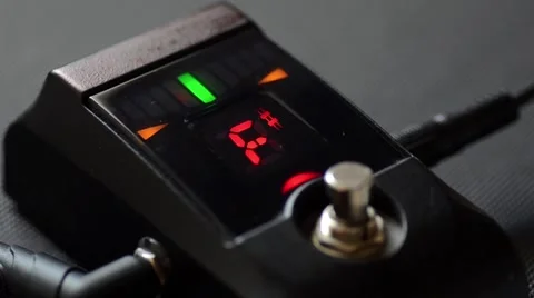 Guitar Tuning Pedal Stock Footage 50614252