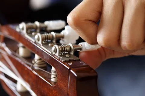 Guitar tuning Stock Photos