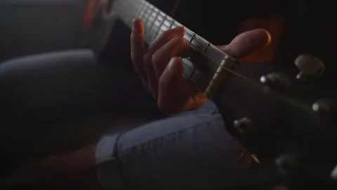 Guitar vanlife Stock Footage 234730329
