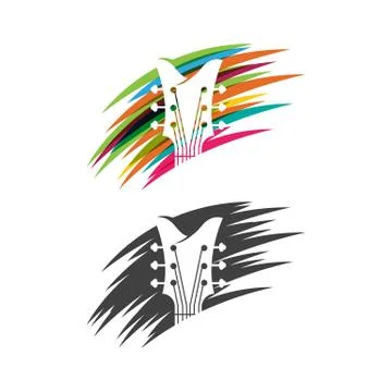 Guitar vector icon illustration Stock Illustration