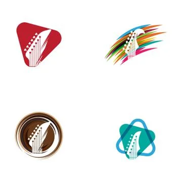 Guitar vector icon illustration Illustrazione stock