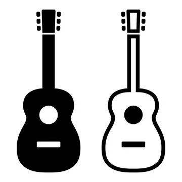 Guitar vector icon. simple flat vector illustration for web site or app. Stock Illustration
